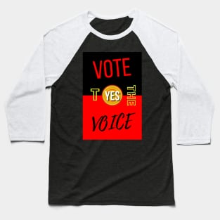 Vote Yes To The Voice Indigenous Voice To Parliament Contrast Colors Baseball T-Shirt